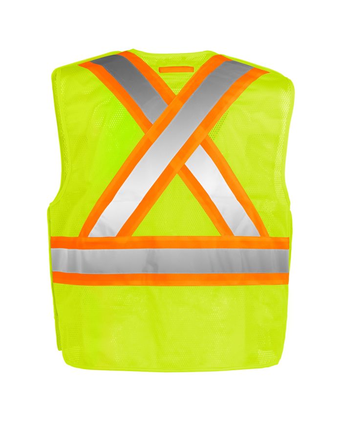 Hi-Vis 5 Point Tear Away Mesh Vest by TERRA Workwear - Style 116523