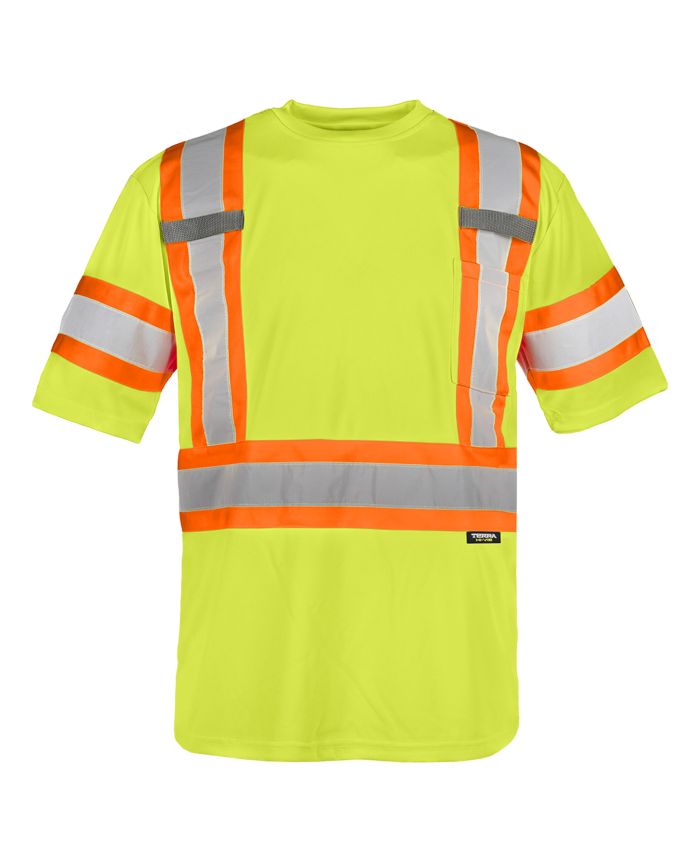 Hi-Vis Short Sleeve T-Shirts by TERRA Workwear - Style 116524