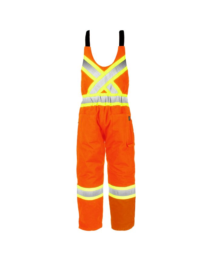 Hi-Vis Lined Canvas Bib Overall by TERRA Workwear - Style 116569