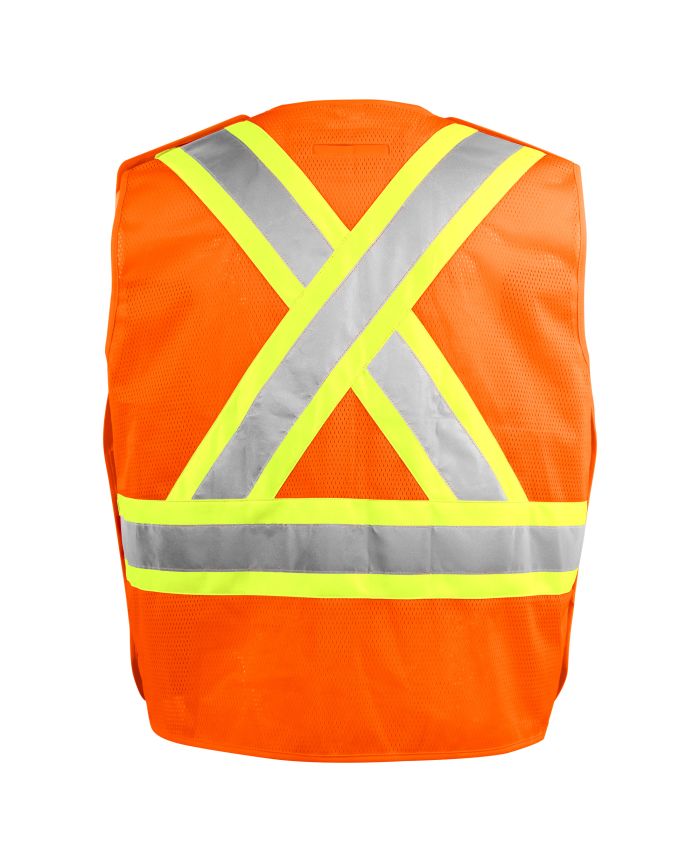 Hi-Vis 5 Point Tear Away Vest With Zipper by TERRA Workwear - Style 116585