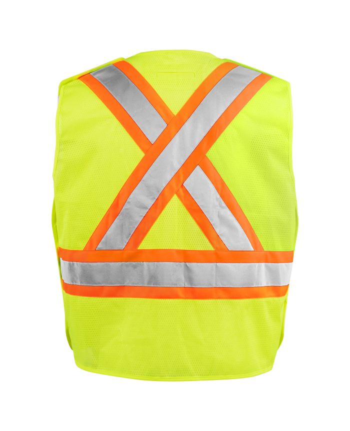 Hi-Vis 5 Point Tear Away Vest With Zipper by TERRA Workwear - Style 116585
