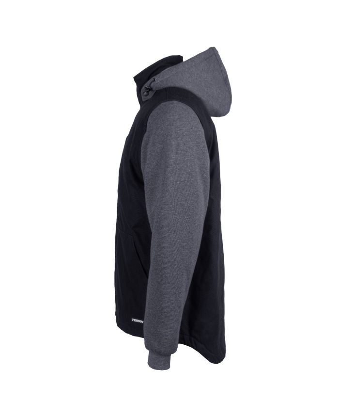 2 in 1 canva jacket/vest with removable hood and sleeves by Terra Workwear - Style 100330