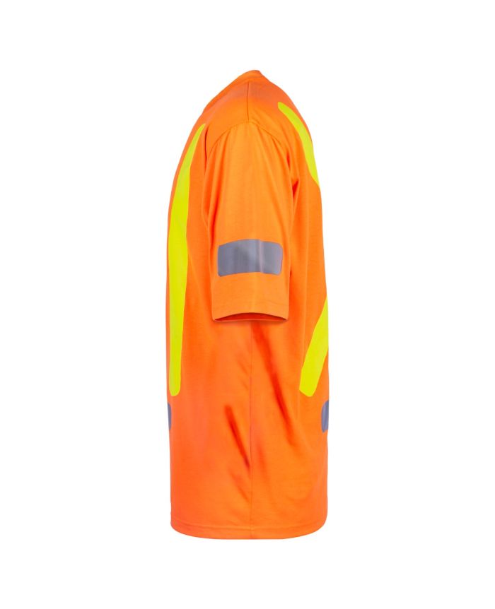 Orange 100% Cotton Hi-Vis Short Sleeve Shirt by TERRA Workwear - Style 116619
