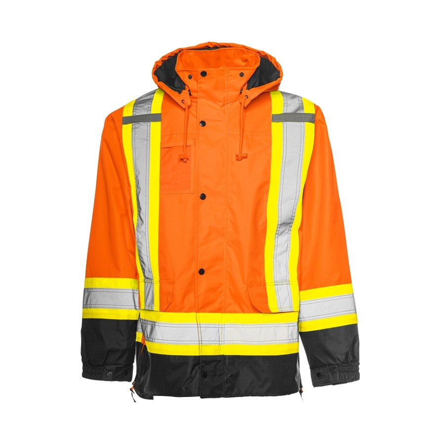Hi-Vis 6-In-1 Winter Traffic Parka by Ground Force- Style TP6