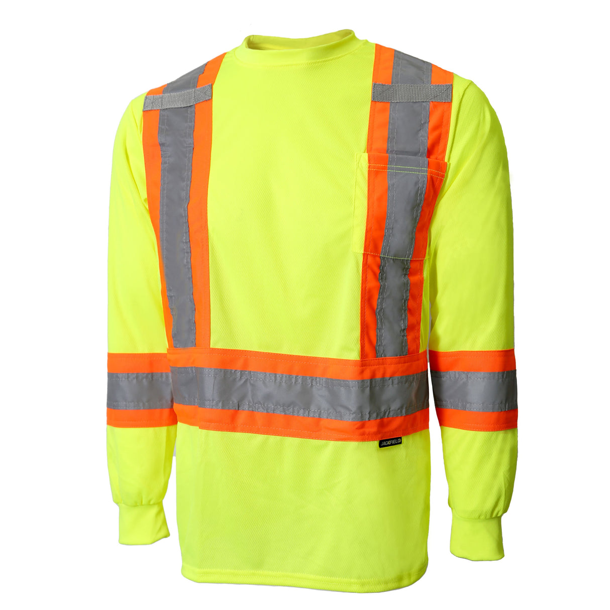 High-Vis Long Sleeve T-Shirt by Jackfield - Style 10-665R