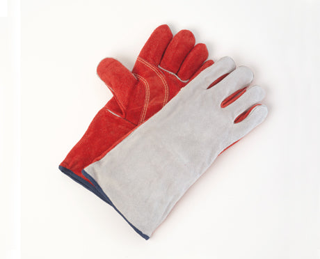 Premium Red/Grey Split Leather Welders Glove with Kevlar Stitching