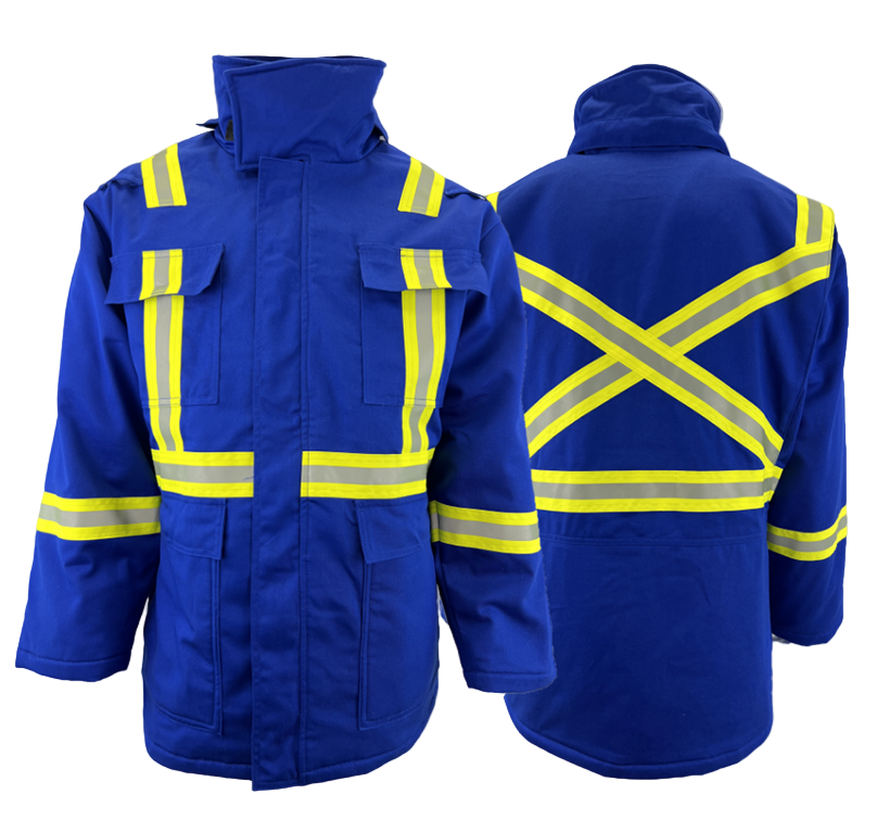 Royal Blue Atlas Workwear FR Arc Flash Insulated High Visibility Winter Parka Style 2191