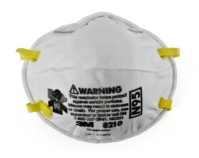 3M 8210 N95 Particulate Respirators - 20/Box