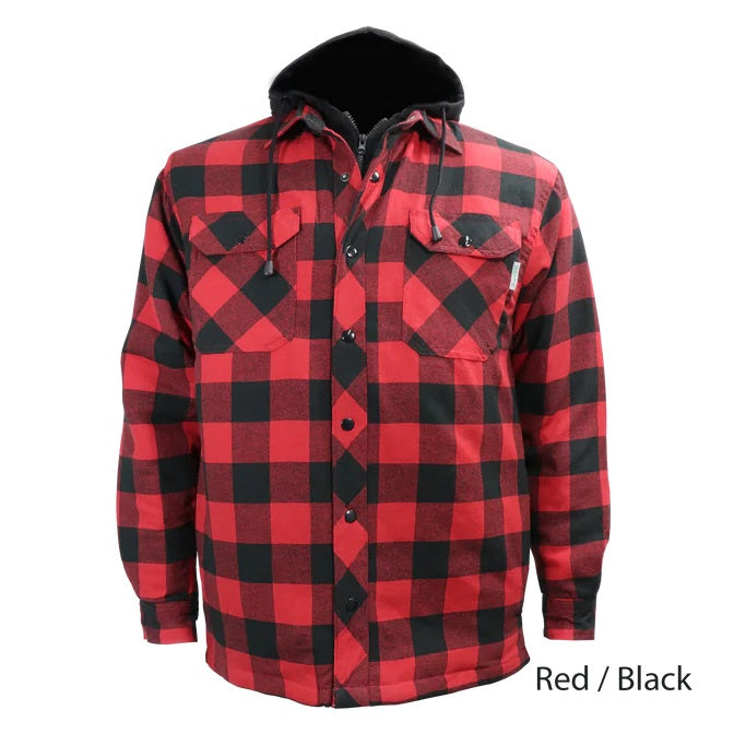 Flannel Lined Shirt with Hood by GATTS Workwear - Style626DCF