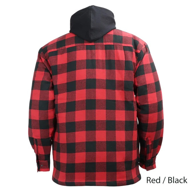 Flannel Lined Shirt with Hood by GATTS Workwear - Style626DCF