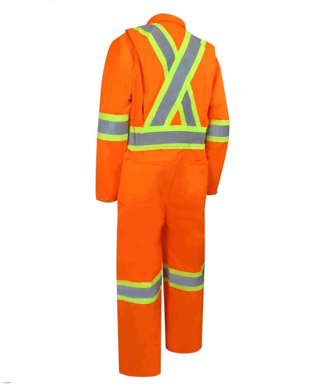 Orange Unlined Coverall with Reflective Striping by Jackfield - Style 70-301RO