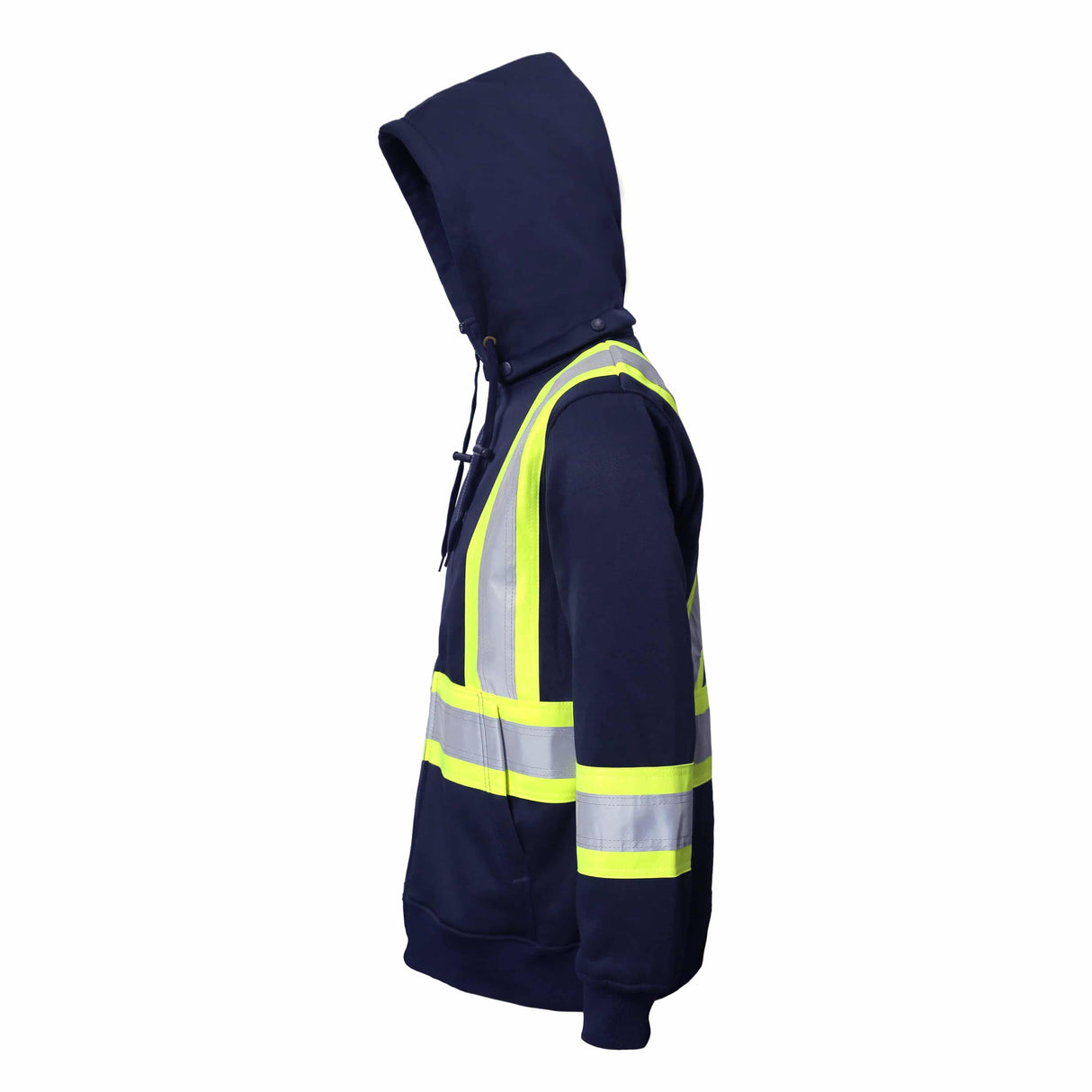 Hi-Vis Hooded Polar Fleece Jacket by Jackfield - Style 70-713R