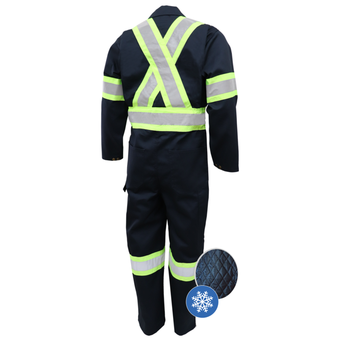 Winter Lined Coverall with Hi-Visibility Striping by GATTS Workwear - Style 791XD4