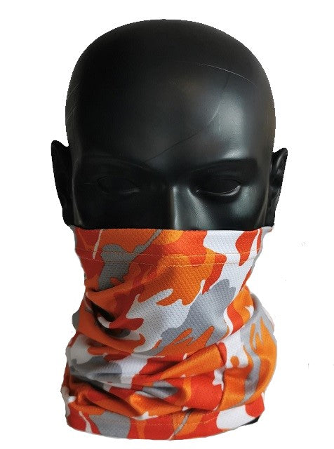 Brrbanks Cooling Neck Gaiter - Orange Camo