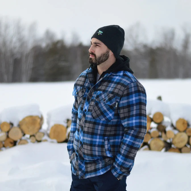 Flannel Lined Shirt with Hood by GATTS Workwear - Style 626DCF-D