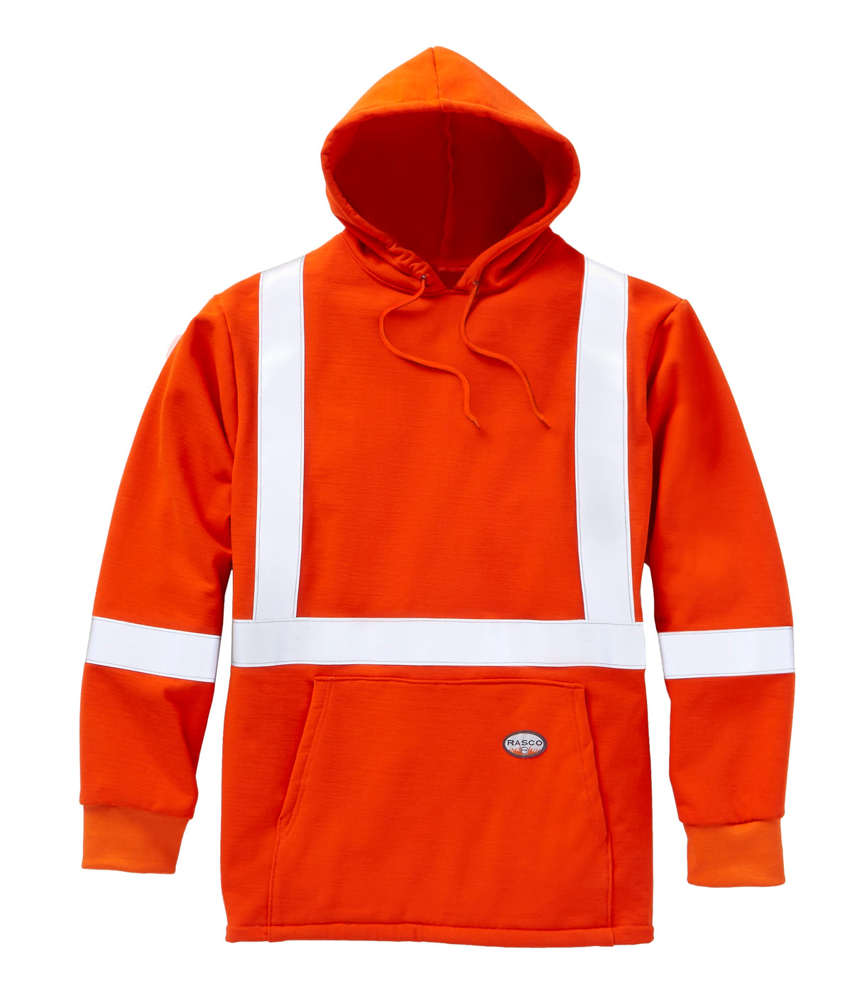 Rasco 12.5 oz. FR Flameshield Hi-Vis Pullover Hoodie with Reflective Trim - Style FR2219 - Orange