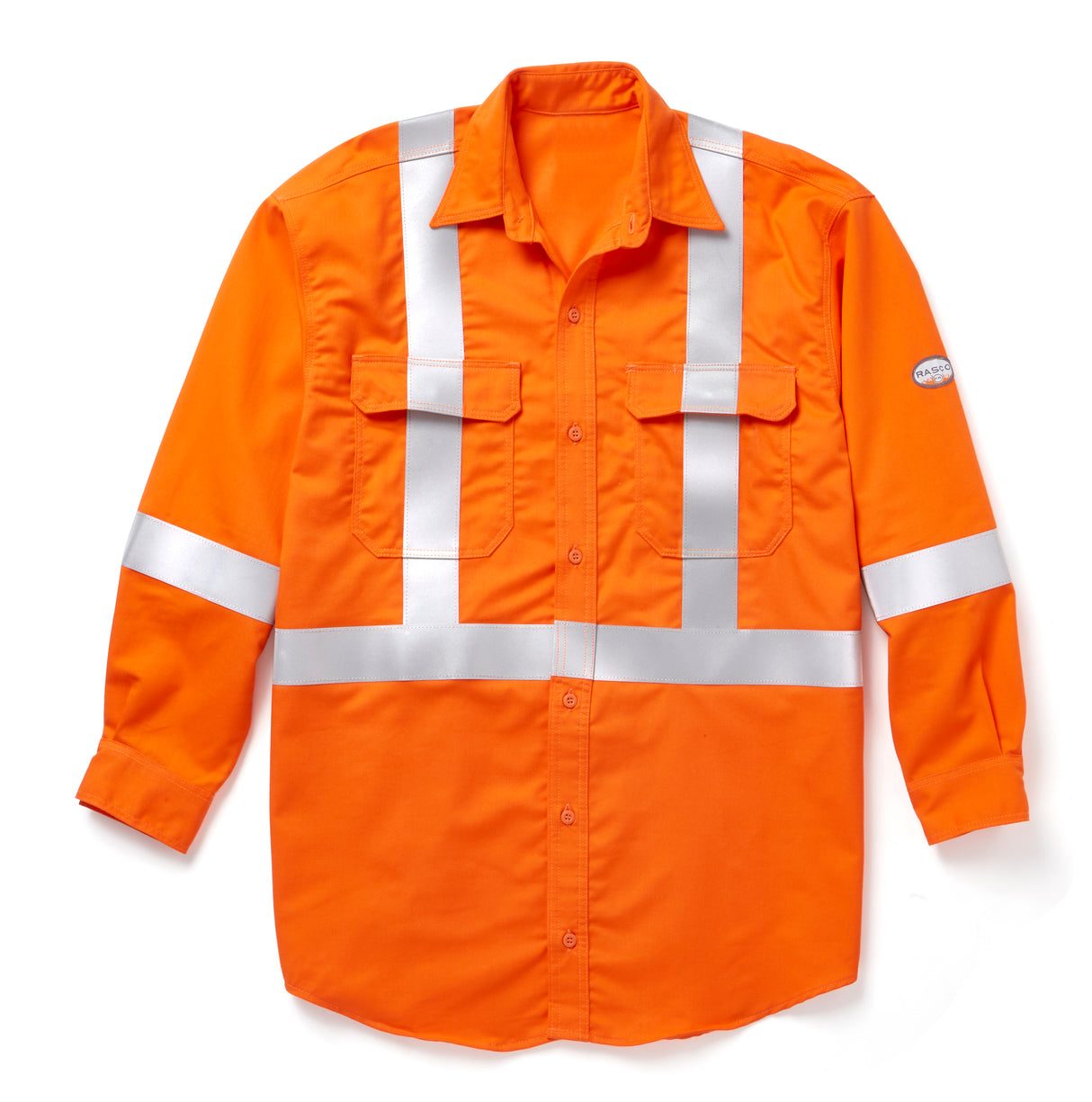 Rasco FR 7 oz. Westex UltraSoft Hi-Vis Uniform Shirt - Style FR6505 - Orange