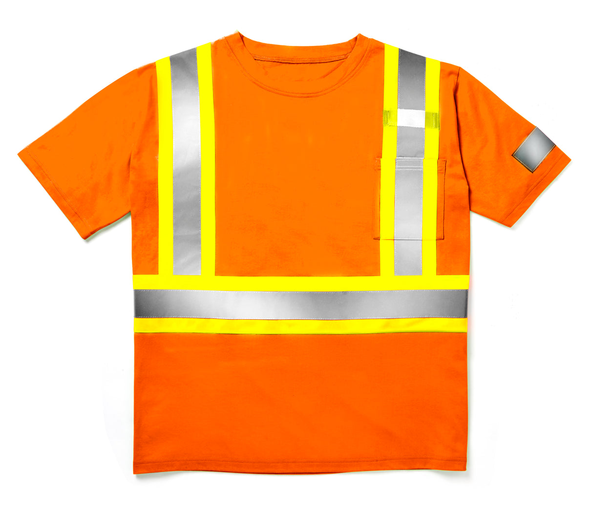 Rasco Hi Vis Birdseye Short Sleeve Safety Tee Shirt with Chest Pocket - Style HV006