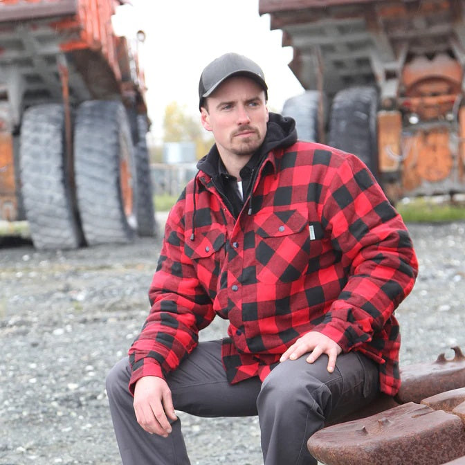 Flannel Lined Shirt with Hood by GATTS Workwear - Style626DCF