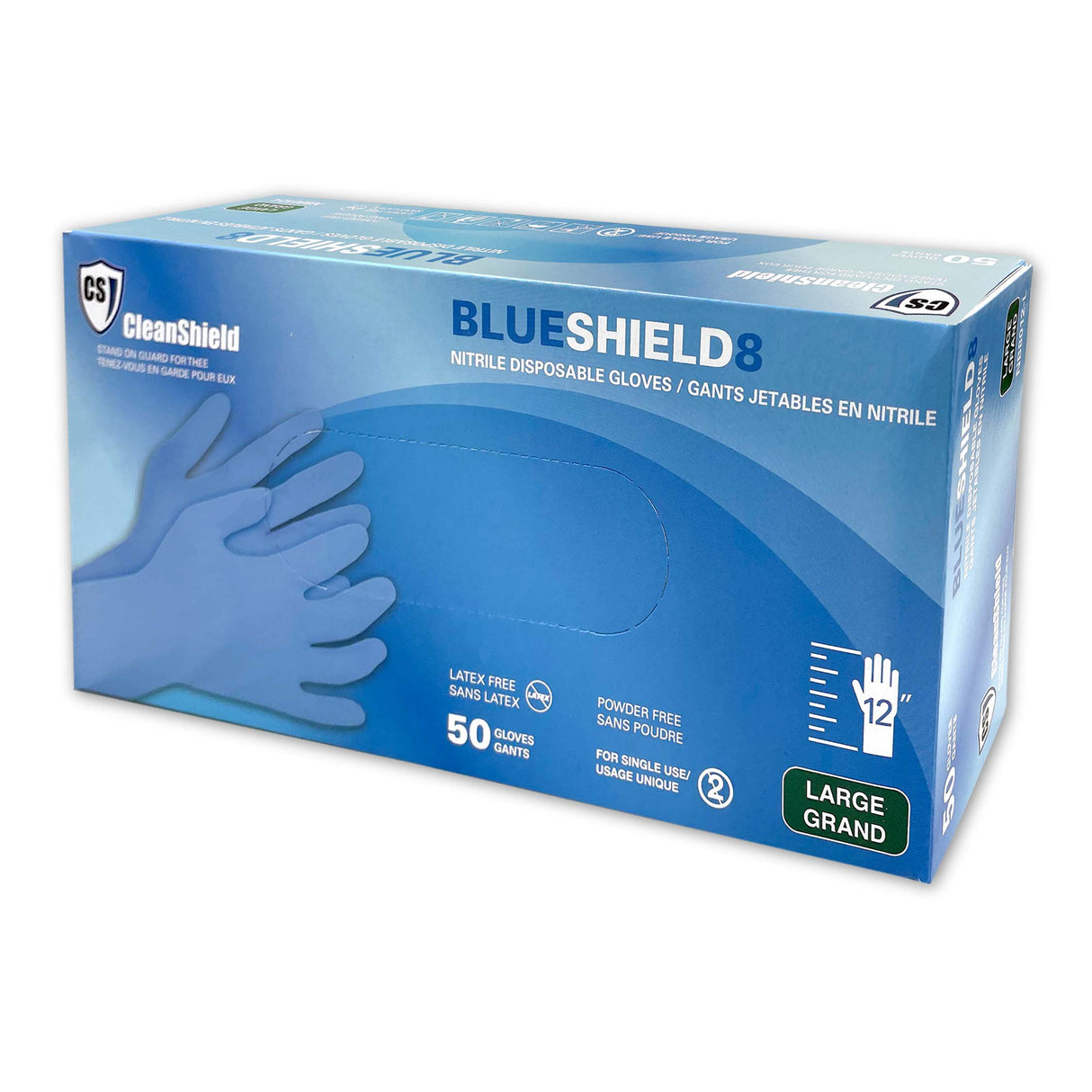 Blue Shield 8 Nitrile Disposable Gloves - Style NB8012 - 8 Mil, 12"