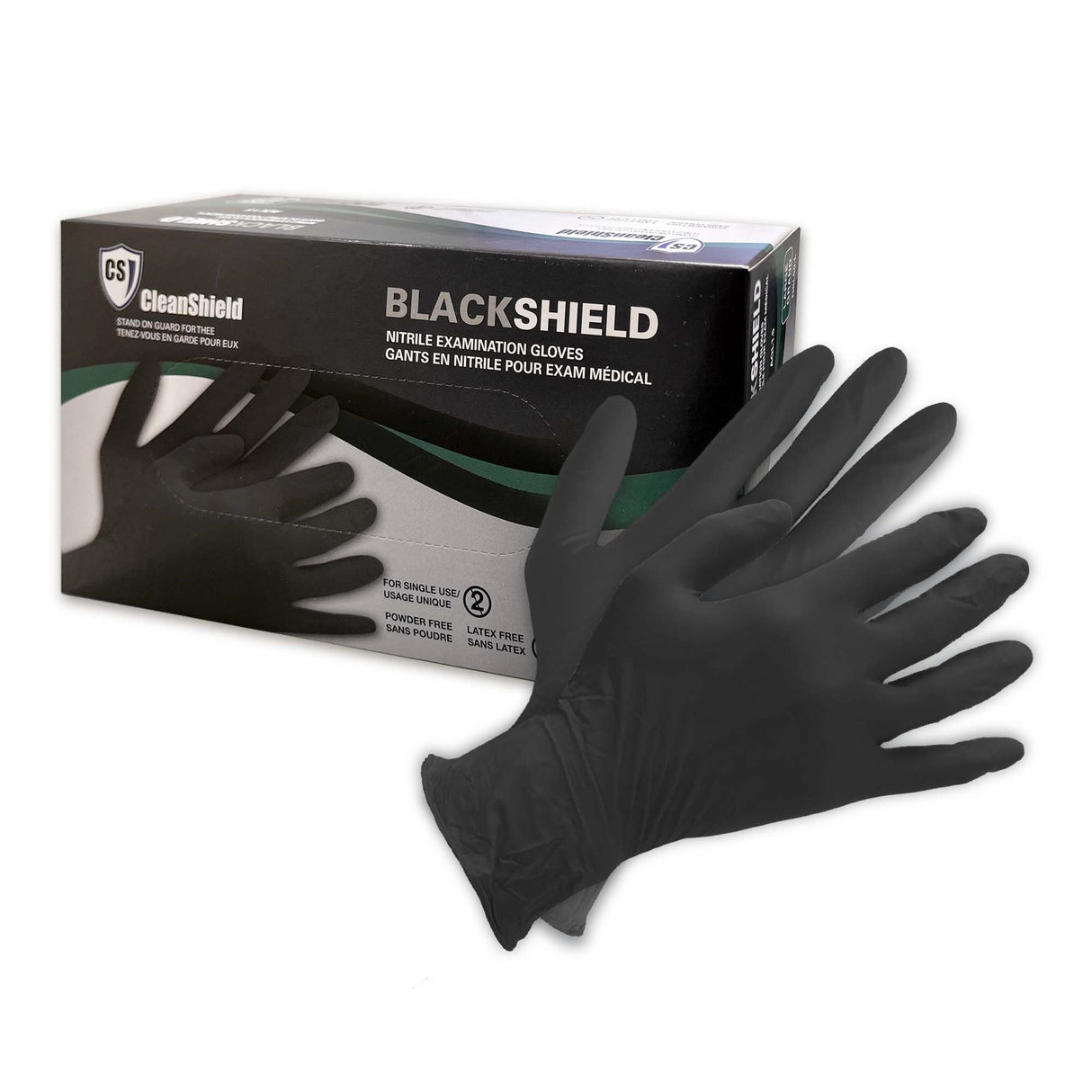 Black Shield Nitrile Examination Gloves - Style NBL50 - 5 Mil