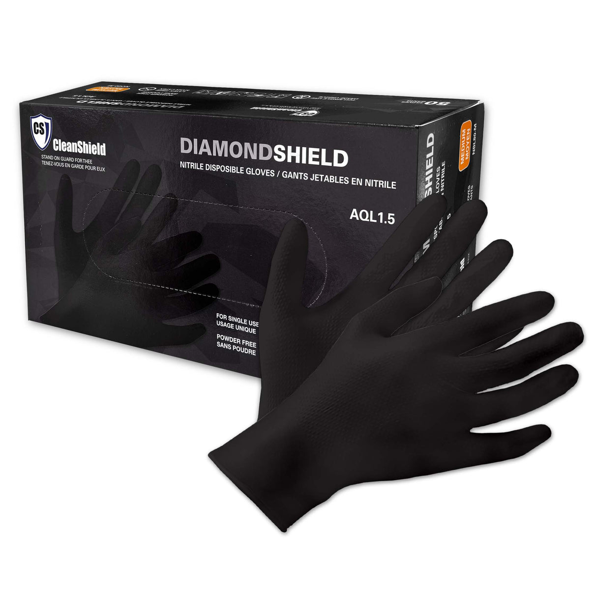 Black Diamond Shield Nitrile Examination Gloves - Style NBL80 - 8 Mil
