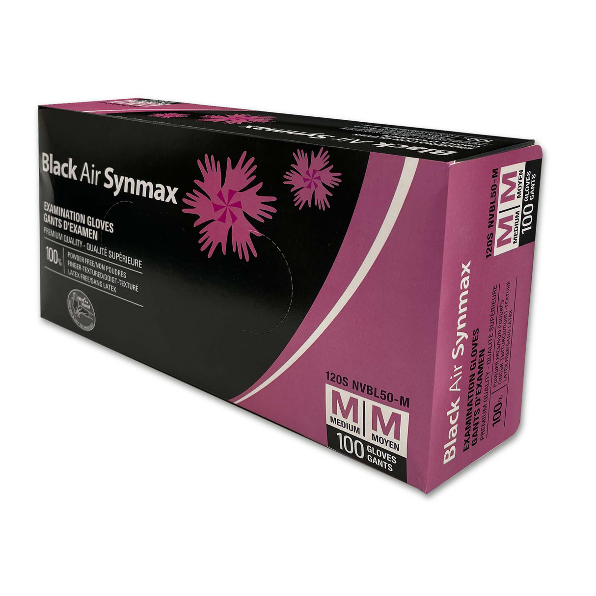 Black Air Synmax Synthetic Examination Gloves - Style NVBL50 - 5 Mil