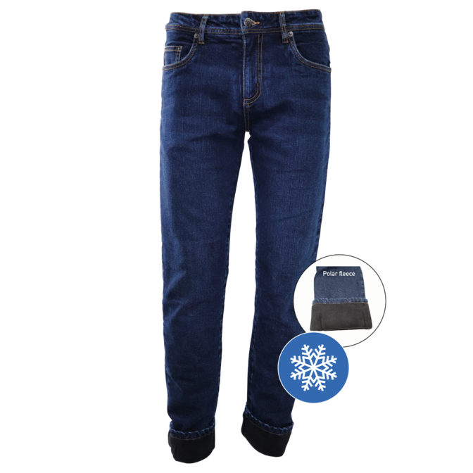 Men's Winter Lined Stretch Jeans by GATTS Workwear - Style SMR-300D