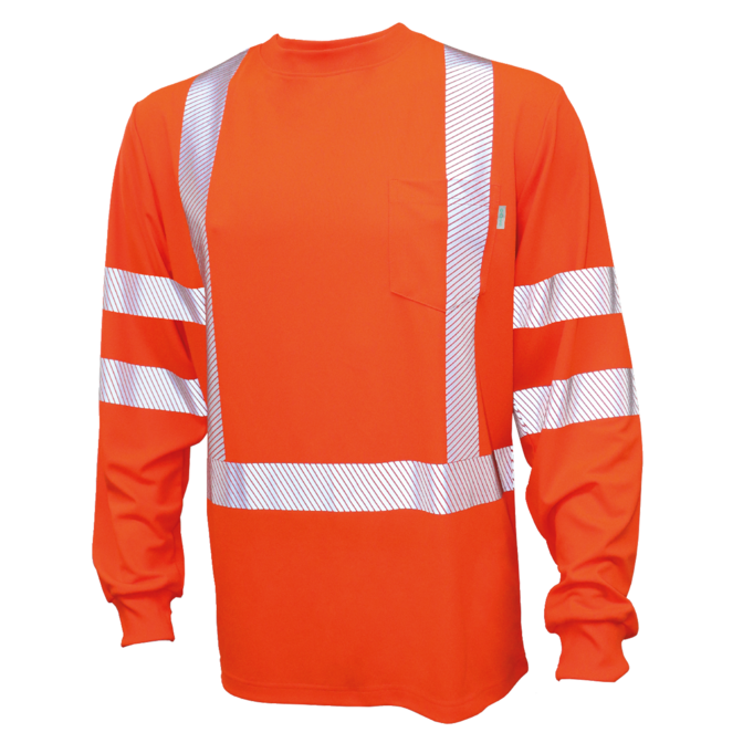 Hi-Visibility Long Sleeve Shirt By GATTS Workwear - Style STX2LS