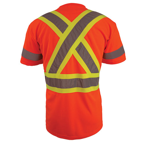 Coolworks Hi-Vis Orange Micro-Fibre Short Sleeve T-Shirts - Style TS1104