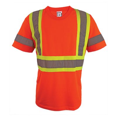 Coolworks Hi-Vis Orange Micro-Fibre Short Sleeve T-Shirts - Style TS1104
