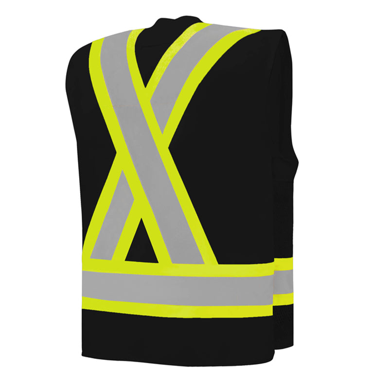 Hi-Vis Deluxe Surveyor's Vest by Ground Force - Style TV20