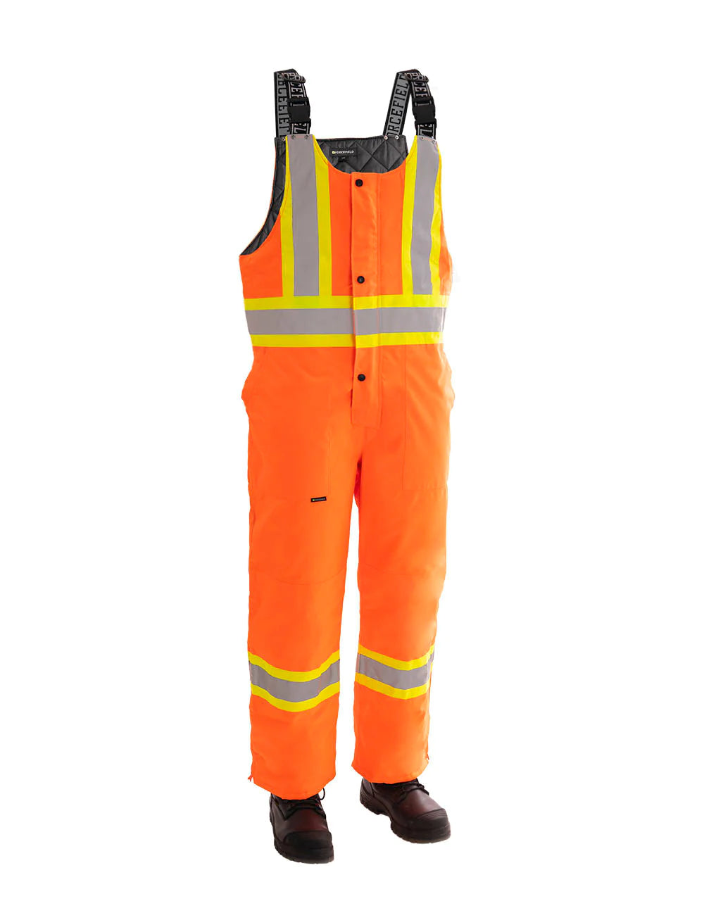 Hi Vis Orange Deluxe Safety Bib Overall By Forcefield Orange Large