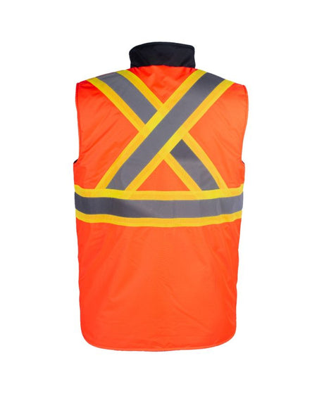 Hi-Vis Insulated Reversible Vest by TERRA Workwear - Style 116625