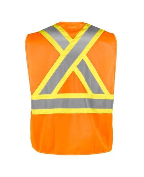 Hi-Vis Safety Vest With Zipper by TERRA Workwear - Style 116629