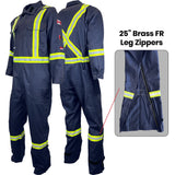 Navy Atlas Guardian FR/AR Coveralls w/ Leg Zippers - By Atlas Workwear Style 1272