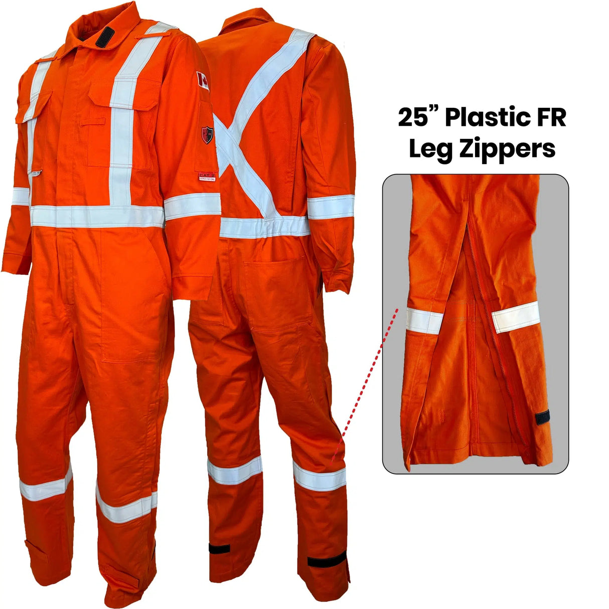 Atlas Guardian FR/AR Coveralls w/ Leg Zippers - By Atlas Workwear Style 1272