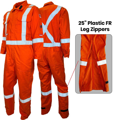 Atlas Guardian FR/AR Coveralls w/ Leg Zippers - By Atlas Workwear Style 1272