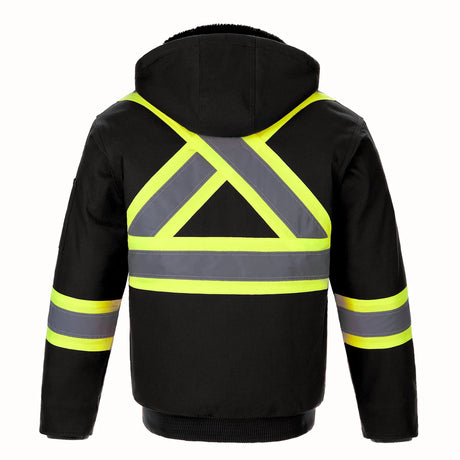 CX2 International - Cotton Canvas Hi-Vis Bomber Jacket w/ Detachable Hood - Style L01290