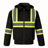 CX2 International - Cotton Canvas Hi-Vis Bomber Jacket w/ Detachable Hood - Style L01290