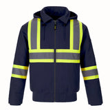CX2 International - Cotton Canvas Hi-Vis Bomber Jacket w/ Detachable Hood - Style L01290