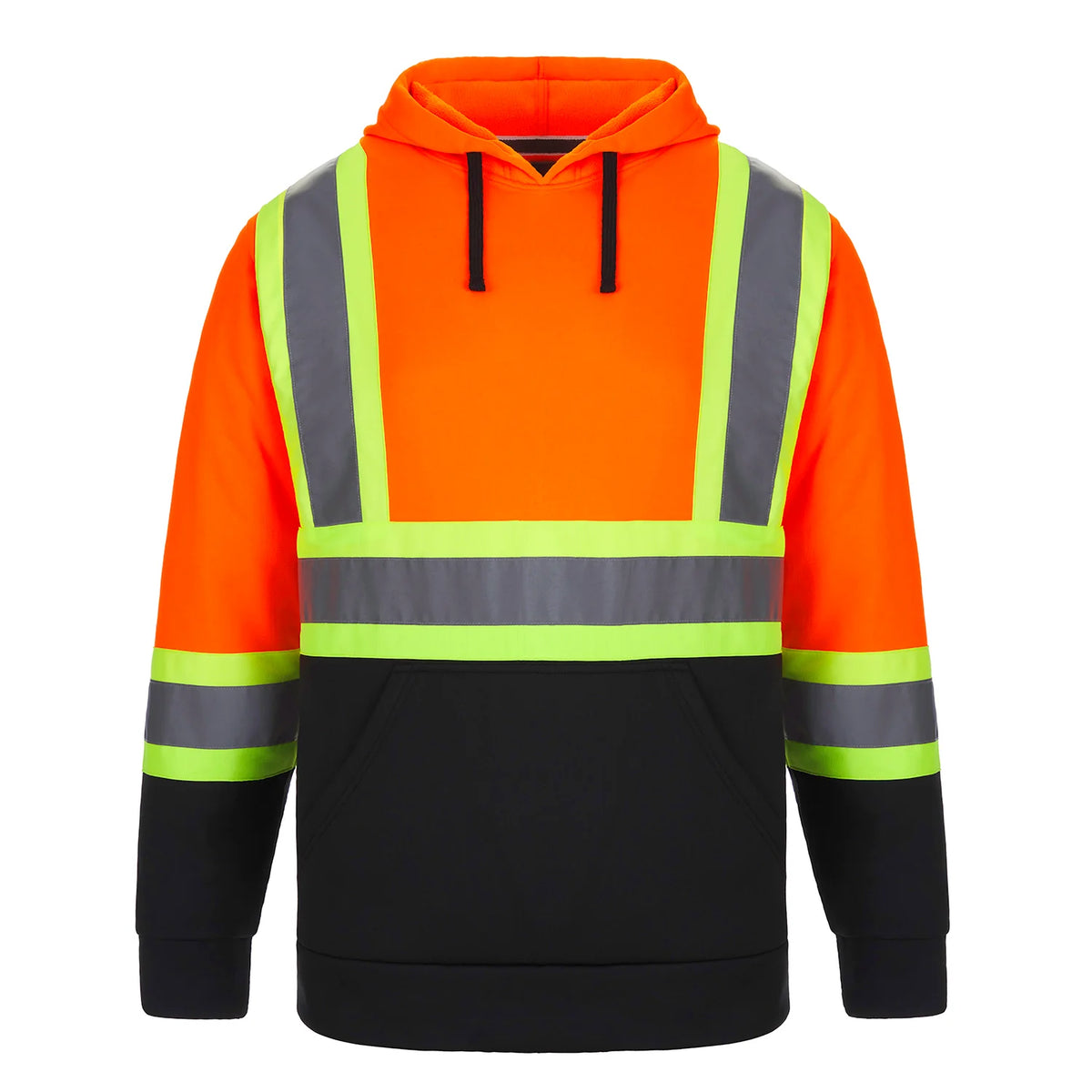 CX2 Long Haul Men s Hi Vis Polyester Pullover Hoodie Style L01375 Orange X Large