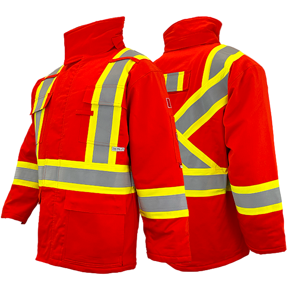 Orange Atlas Workwear FR  Arc Flash Insulated High Visibility Winter Parka Style 21914