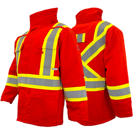 Orange Atlas Workwear FR  Arc Flash Insulated High Visibility Winter Parka Style 21914