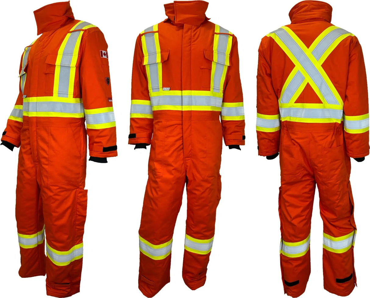 Atlas Guardian FR/AR 4” Hi Vis Insulated Coverall - By Atlas Workwear Style 21954