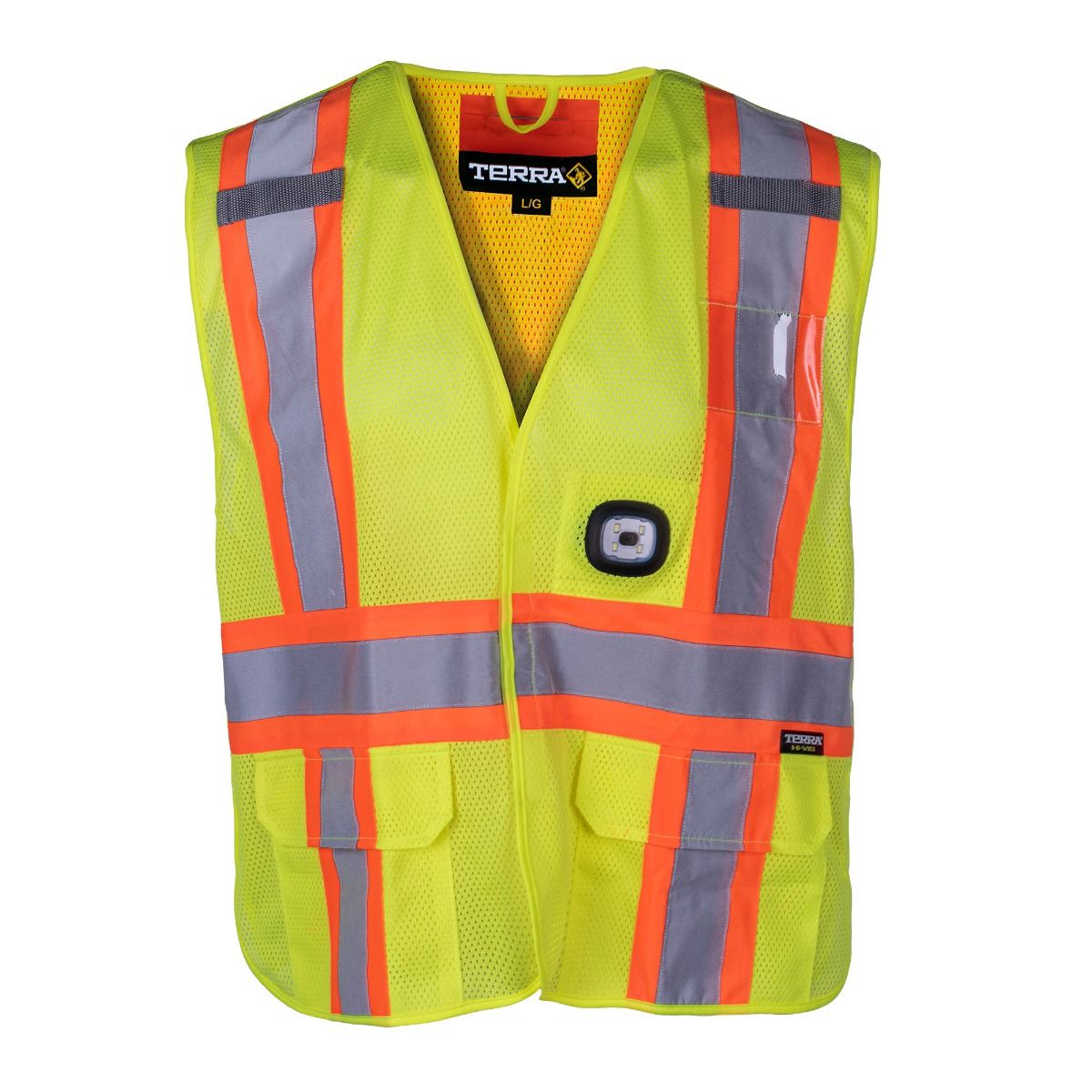 Hi-Vis Safety Vest with LED Light by Terra Workwear - Style 116631