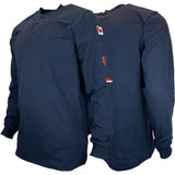 Navy FR  Arc Flash Long Sleeve Henley Shirts  by Atlas Workwear - Style 403