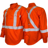 FR / Arc Flash Long Sleeve Work Shirt with Segmented Striping by Atlas Workwear - Style 404
