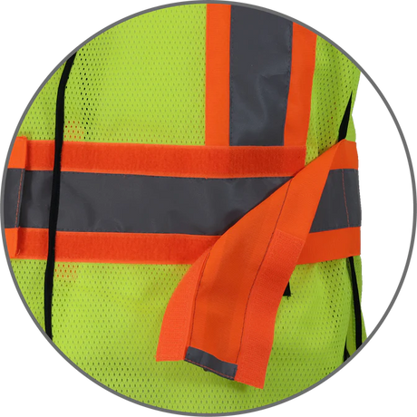 Hi-Vis 5 Point Tear-Away Safety Vest by Gatts Workwear - Style 500X4