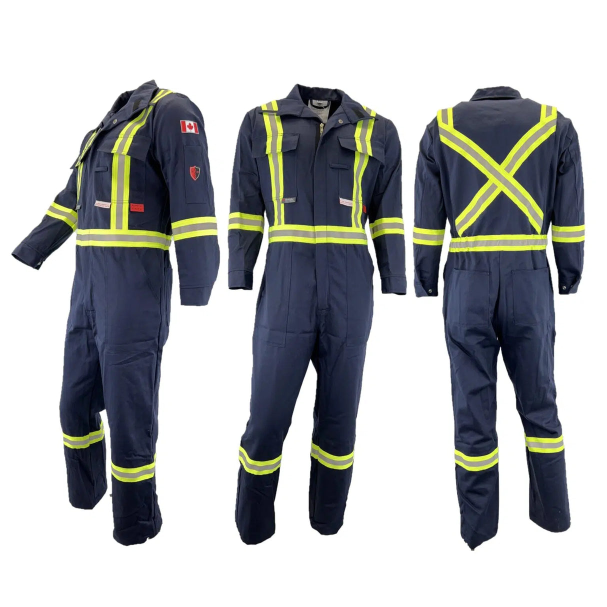 NAVY Atlas Guardian FR/AR 2 Inch Striping Coveralls - By Atlas Workwear Style 1072